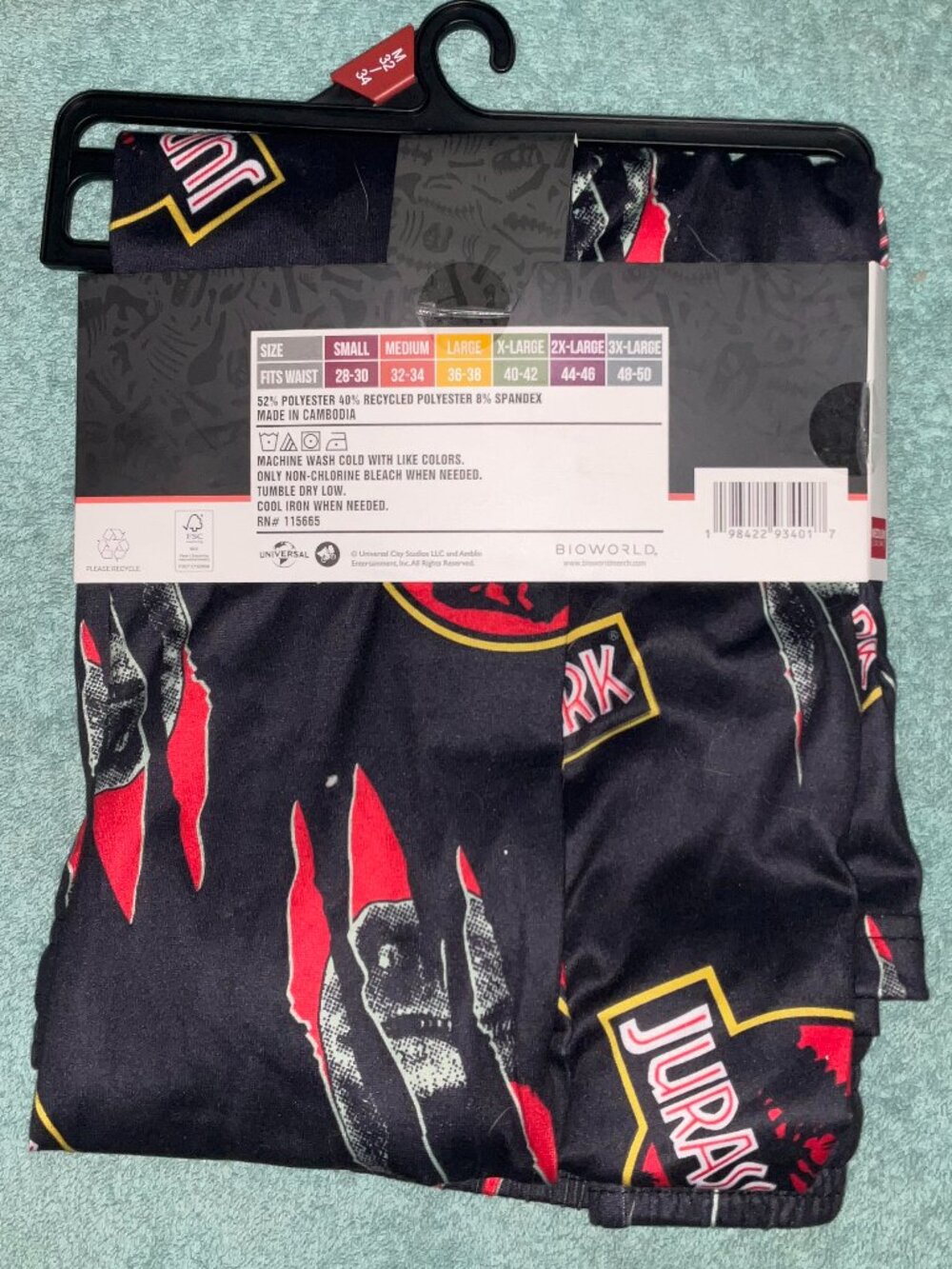 Men's Jurassic Park Sleep Pants - Picture 2 of 2